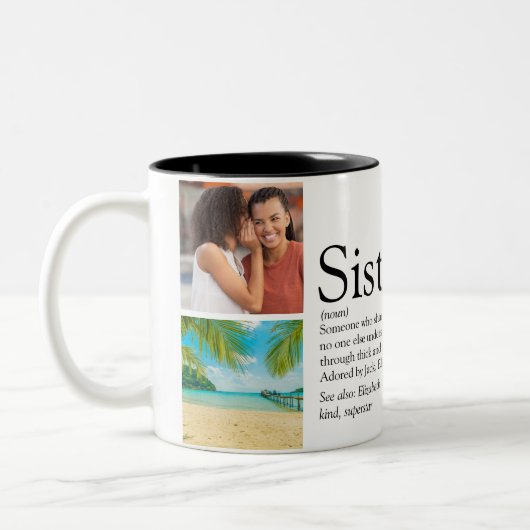 シスター最高のエバー定義4フォトコラージュ ツートーンマグカップ (左)