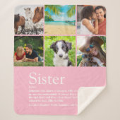 シスター最高のエバー6フォトコラージュのピモダンンク シェルパブランケット (正面)