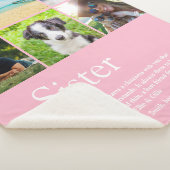 シスター最高のエバー6フォトコラージュのピモダンンク シェルパブランケット (3/4)