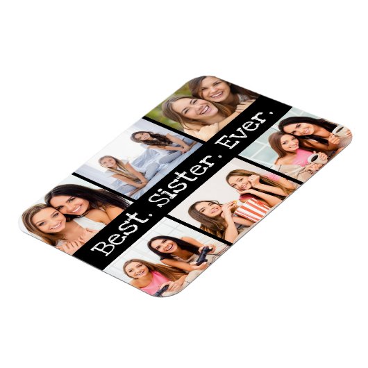 シスター最高のエバー6フォトコラージュ白黒 マグネット (左側)