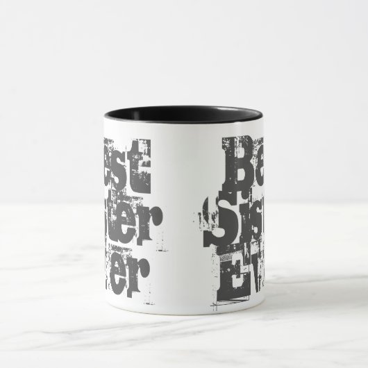 シスター最高のエバー – 兄弟姉妹2トーンのコーヒーマグ マグカップ (中央)