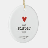 シスター最高のエバ兄弟姉妹の高パーソナライズされた評価 セラミックオーナメント (右)