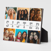 シスター最高のス・スクリプトのコラージュ写真と名前 フォトプラーク (側面)