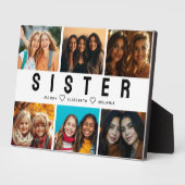 シスター最高のス・スクリプトのコラージュ写真と名前 フォトプラーク (側面)