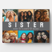 シスター最高のス・スクリプトのコラージュ写真と名前 フォトプラーク (正面)