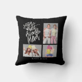 シスター最高のズ・フレンズ永遠スクリプトブラック3写真 クッション (裏面)