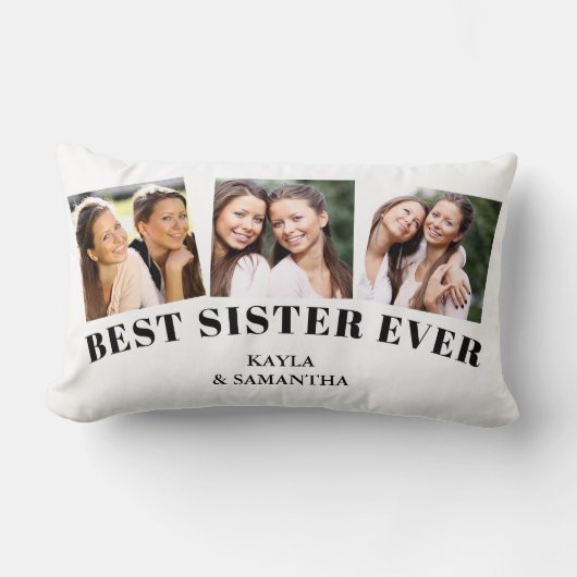 シスター最高のフォトコラージュ ランバークッション (正面)