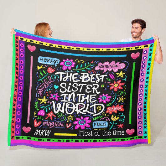 シスター最高のフリースブランケットバージョン2ユーモア フリースブランケット (インサイチュ)