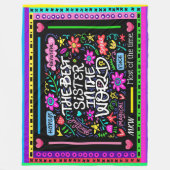 シスター最高のフリースブランケットバージョン2ユーモア フリースブランケット (正面)