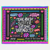 シスター最高のフリースブランケットバージョン2ユーモア フリースブランケット (正面(横))