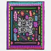 シスター最高のフリースブランケットバージョン2ユーモア フリースブランケット (正面)