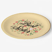 シスター最高のフローラエレガントデザイン ペーパープレート (アングル)