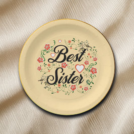 シスター最高のフローラエレガントデザイン ペーパープレート
