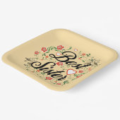 シスター最高のフローラエレガントデザイン ペーパープレート (傾斜あり)