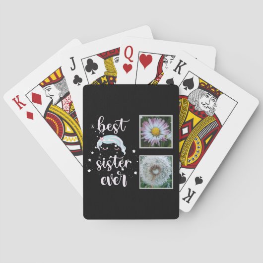シスター最高の写真テンプレート トランプ (裏面)