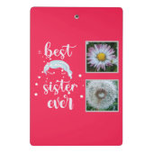 シスター最高の写真テンプレート ミニクリップボード (裏面)