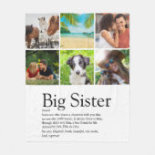 シスター最高の・エバー定義6枚の写真のモダンおもしろい フリースブランケット (正面)