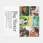 シスター最高の・エバー定義6枚の写真のモダンおもしろい フリースブランケット (正面(横))