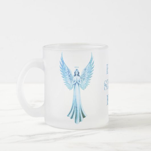 シスター最高の・エバー | ブルークリスマスエンジェル フロストグラスマグカップ (左)