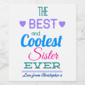 シスター最高の・エバー ワインラベル (シングルラベル)