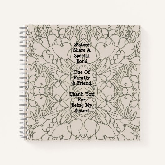 シスター気持ち抽象芸術ノート ノートブック (正面)