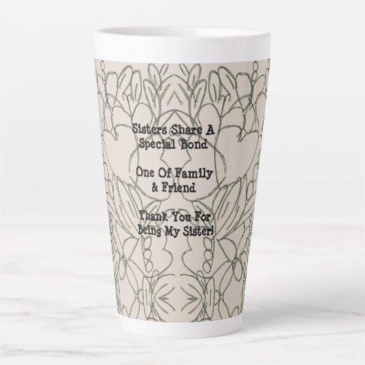 シスター気持ち抽象芸術 カフェラテマグ (正面)