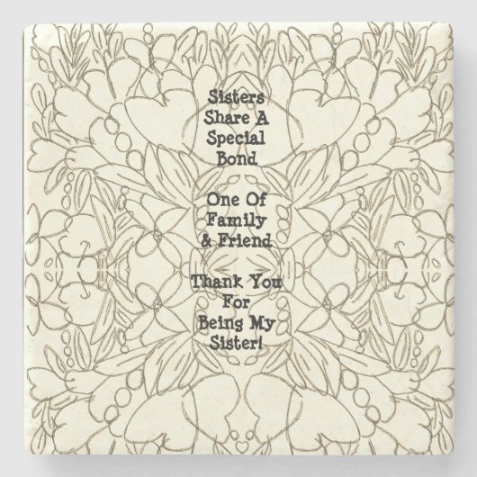 シスター気持ち抽象芸術 ストーンコースター (正面)