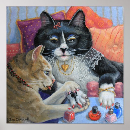 「シスター物」子猫シスターは爪、 ネイルをする ポスター (正面)