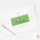 シスター素晴らしキュートでハッピーなシマウマ スクエアシール (封筒)