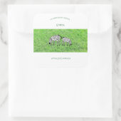 シスター素晴らしキュートでハッピーなシマウマ スクエアシール (バッグ)