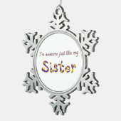 シスター素晴らし スノーフレークピューターオーナメント (右)