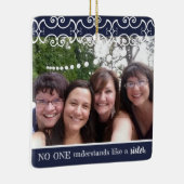 シスター素朴2エレガント – 写真クリスマモダンス セラミックオーナメント (右)