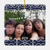 シスター素朴2エレガント – 写真クリスマモダンス セラミックオーナメント (裏面)