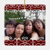 シスター素朴2エレガント – 写真クリスマモダンス セラミックオーナメント (裏面)