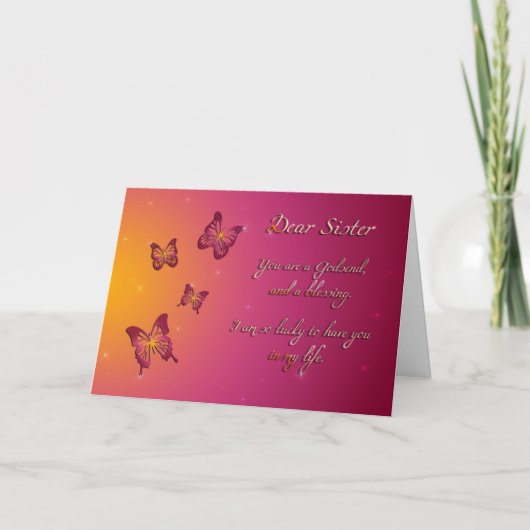 シスター親愛ハッピーバースデー カード (正面)