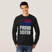 シスター誇りを持ったバイセクシュアル国旗LGBTゲイプライド Tシャツ (正面フル)