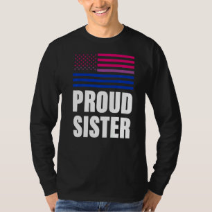 シスター誇りを持ったバイセクシュアル国旗LGBTゲイプライド Tシャツ