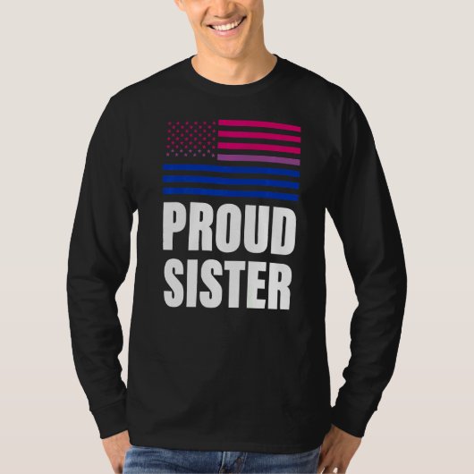 シスター誇りを持ったバイセクシュアル国旗LGBTゲイプライド Tシャツ (正面)
