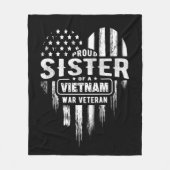シスター誇りを持ったベトナムベトベテットブラザー退役軍人デイアメル フリースブランケット (正面)