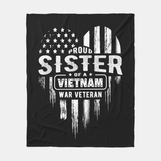 シスター誇りを持ったベトナムベトベテットブラザー退役軍人デイアメル フリースブランケット (正面)