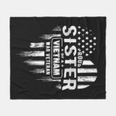 シスター誇りを持ったベトナムベトベテットブラザー退役軍人デイアメル フリースブランケット (正面(横))