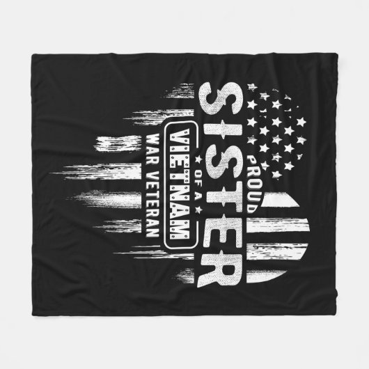 シスター誇りを持ったベトナムベトベテットブラザー退役軍人デイアメル フリースブランケット (正面(横))