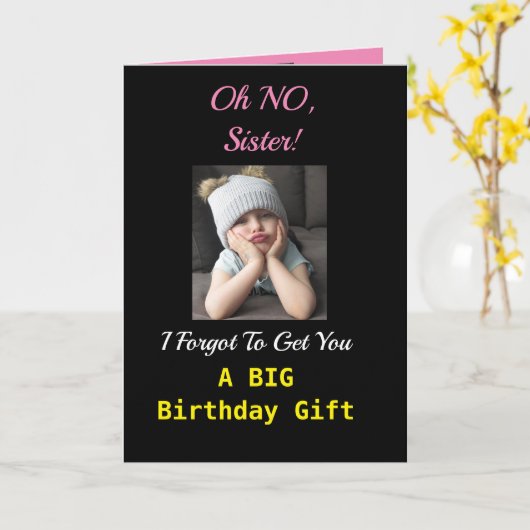 シスター誕生日おもしろいかわいい女の子グリーティングカード カード (黄色い花)