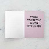 シスター誕生日かわいらしレディークイーンカード サンキューカード (内部)