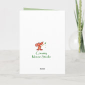 シスター誕生日の歌のスズメ、かわいい鳥のカード カード (裏面)