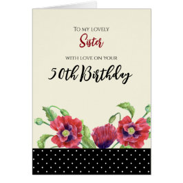 シスター誕生日の水の色レッドポピー