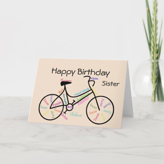シスター誕生日は自転車を願う、サイクリングサイクリング カード (正面)