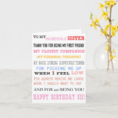 シスター誕生日カードラブ最高のフレンド カード (黄色い花)