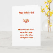 シスター誕生日カード カード (黄色い花)