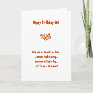 シスター誕生日カード カード